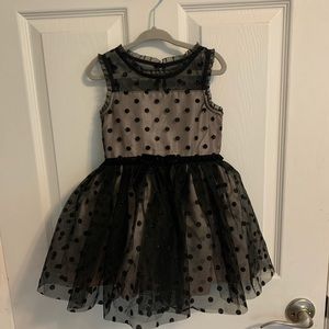 Black sparkly polka dot dress